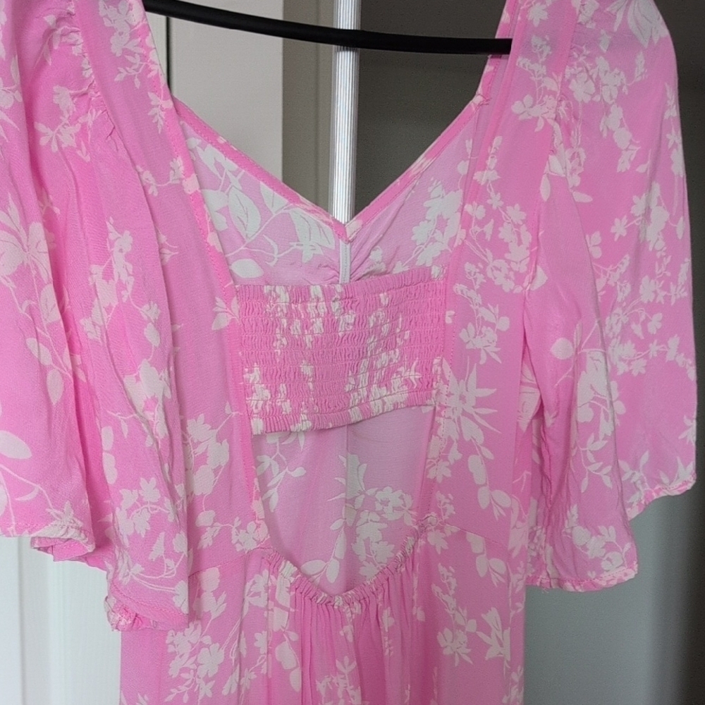 a new day Pink Floral V-Neck Dress - Picture 4 of 7